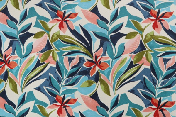 Sample of Richloom Soma Printed Polyester Outdoor Fabric in Multi 