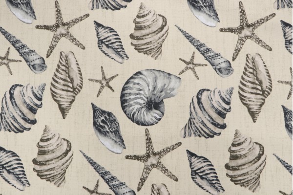 Richloom Nautique Printed Polyester Outdoor Fabric in Driftwood 