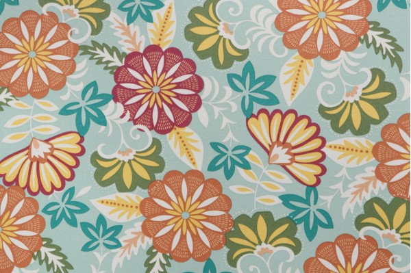 Richloom Cadelle Printed Polyester Outdoor Fabric in Meadow 