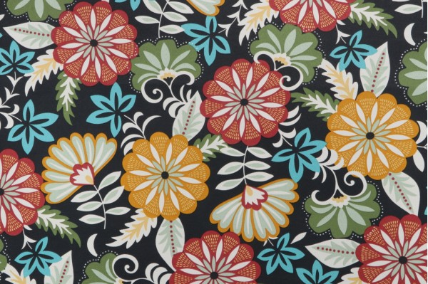 Click for Richloom Cadelle Printed Polyester Outdoor Fabric in Ebony  Richloom Cadelle Printed Polyester Outdoor Fabric in Ebony