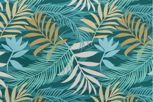 Richloom Mayland Printed Polyester Outdoor Fabric in Palm 