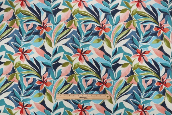 Sample of Richloom Soma Printed Polyester Outdoor Fabric in Multi 