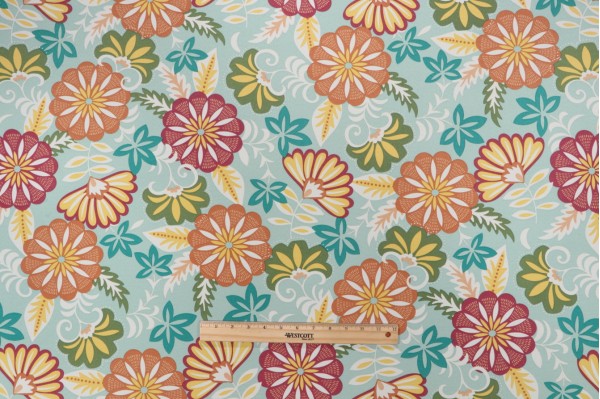 Richloom Cadelle Printed Polyester Outdoor Fabric in Meadow 