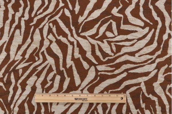 Locadio Woven Upholstery Fabric in Teak