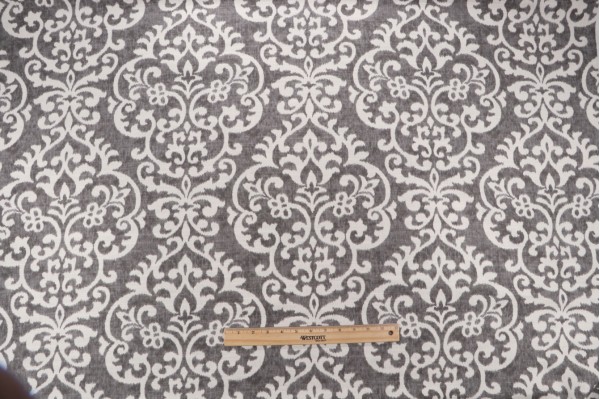 Jennifer Adams Salisbury Printed Cotton Blend Drapery Fabric in 9-Graphite for Covington