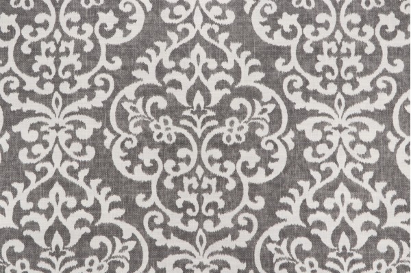 Jennifer Adams Salisbury Printed Cotton Blend Drapery Fabric in 9-Graphite