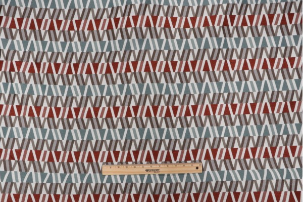 Phifer Geobella Woven Olefin Outdoor Fabric in Crimson/Multi