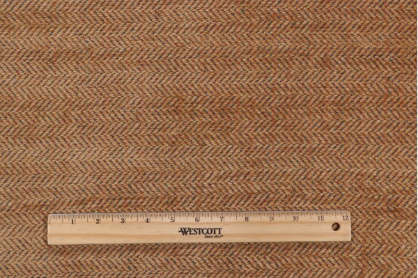 Scalamandre Herringbone Chenille Upholstery Fabric in Antique/Pacific