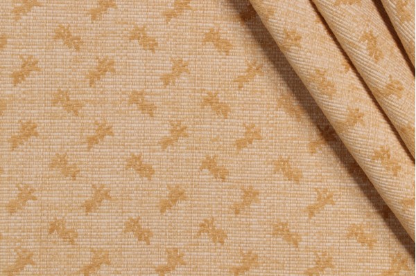 Click for 1.63 Yards Scalamandre La Perrone Leaf Woven Chenille Upholstery Fabric in Beige Scalamandre La Perrone Leaf Woven Chenille Upholstery Fabric in Beige