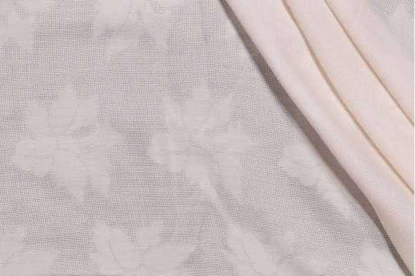 Grey Watkins Sheer Fantasy Woven Drapery Fabric in Powder for Scalamandre