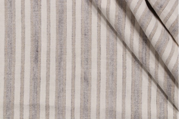 Skylar Stripe Woven Upholstery Fabric in Fog
