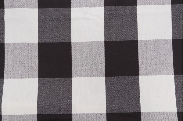 Covington Big Check Woven Decorator Fabric in 948-Charcoal