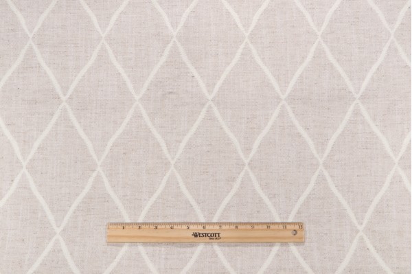 Diamond Woven Upholstery Fabric in Natural