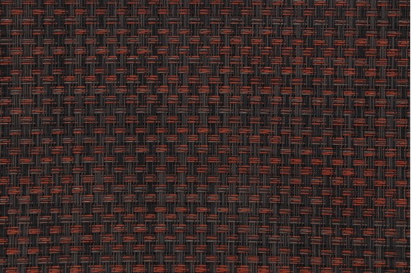 Phifertex Wicker Weave Woven Vinyl Mesh Sling Chair Outdoor Fabric in Rust/Grey