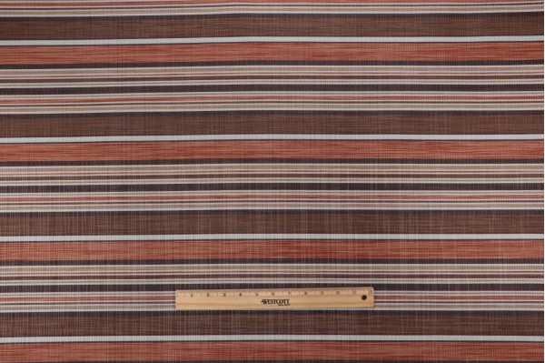 Phifertex Stripe Woven Vinyl Mesh Sling Chair Outdoor Fabric in Rust