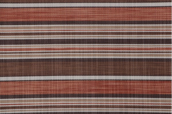 Phifertex Stripe Woven Vinyl Mesh Sling Chair Outdoor Fabric in Rust