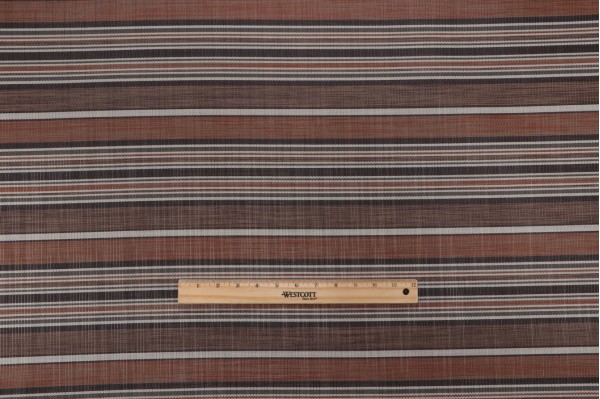 Phifertex Stripe Woven Vinyl Mesh Sling Chair Outdoor Fabric in Burnt Sienna