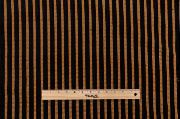Scalamandre Stripe Velvet Upholstery Fabric in Navy