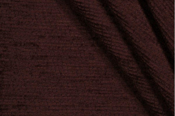 Scalamandre Stripe Woven Chenille Upholstery Fabric in Chocolate