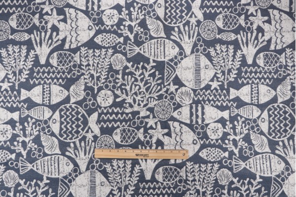 Covington Aquarium Woven Outdoor Fabric in 598-Nautical