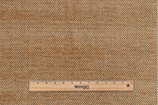 Scalamandre Herringbone Chenille Upholstery Fabric in Antique/Pacific