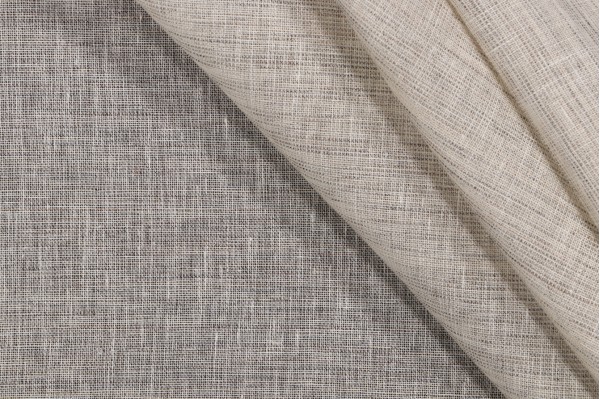 Aldeco Camargue Woven Sheer Drapery Fabric in Sea Salt for Scalamandre