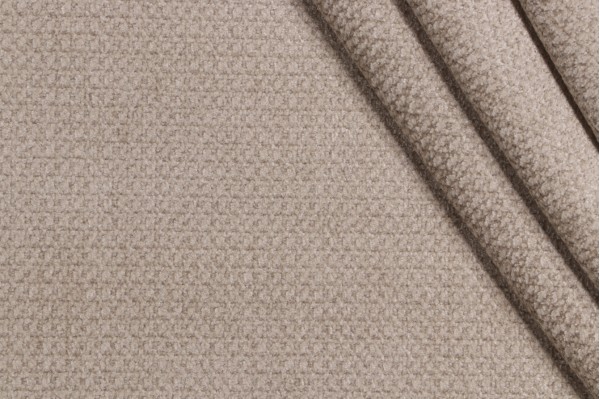 Scalamandre Alfa Plain Woven Chenille Upholstery Fabric in Beige