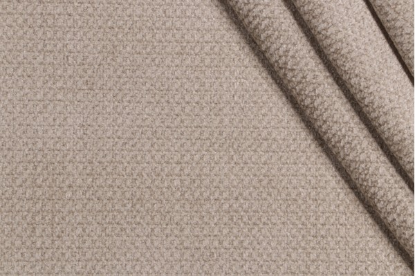 Scalamandre Alfa Plain Woven Chenille Upholstery Fabric in Beige