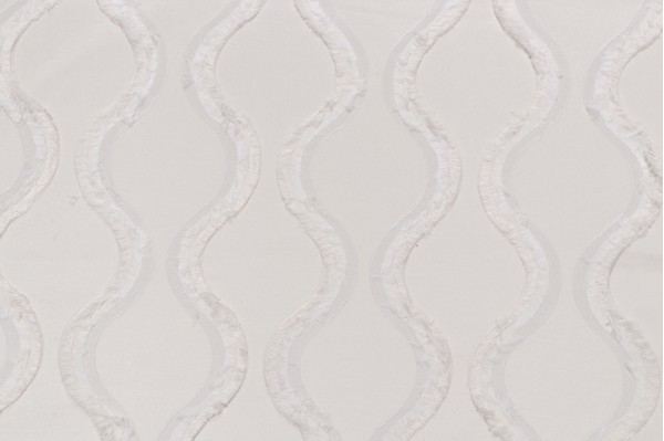 Covington Silhouette Embroidered Decorator Fabric in 141-Cream