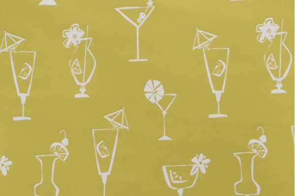 Covington Fire O'Clock Somewhere Woven Polypropylene Outdoor Fabric in Acid Green