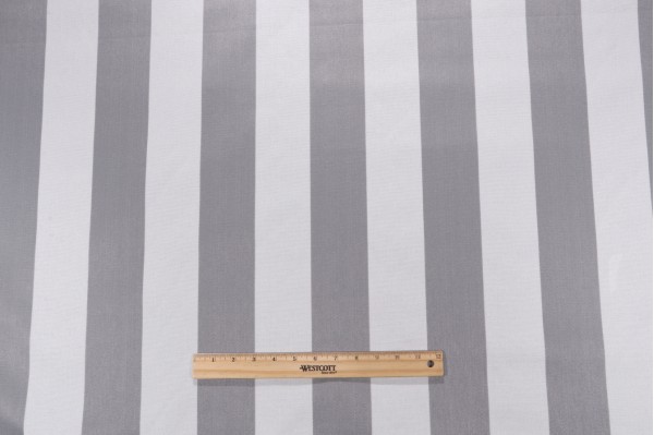 Covington Polo Stripe Woven Polypropylene Outdoor Fabric in 191-Pearl Grey