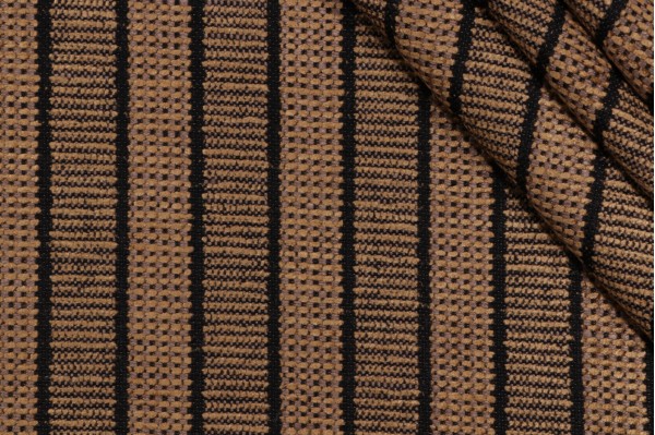 Scalamandre Lucretia Stripe Woven Chenille Upholstery Fabric in Charwood