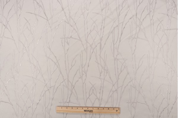 Oriana Embroidered Drapery Fabric in Ivory