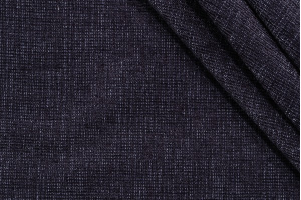 Poole Woven Chenille Upholstery Fabric in Midnight Blue