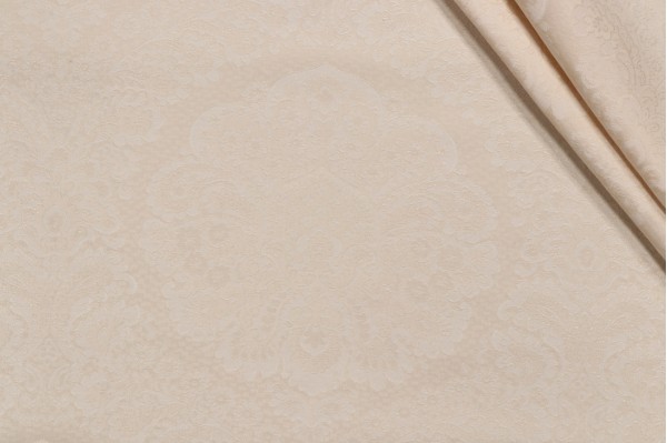 Scalamandre Pasha Damask Upholstery Fabric in Beige