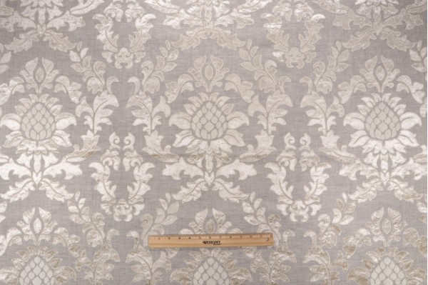 Scalamandre Montcada Embroidered Decorator Fabric in Parchment 