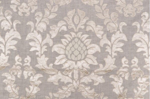 Scalamandre Montcada Embroidered Decorator Fabric in Parchment 
