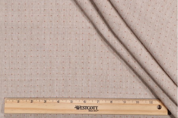 Happy Dot Woven Upholstery Fabric in Clay