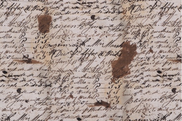 Sample of Tim Holtz Laboratory - Formula Printed Cotton Craft Fabric in Neutral for Free Spirit 