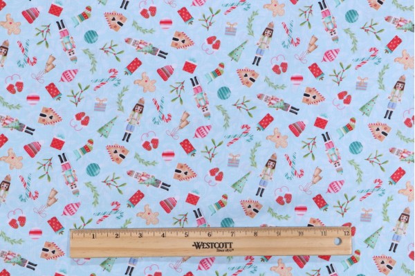 Click for Timeless Treasures Gingerbread Dreams - Christmas Holiday Icons Printed Cotton Craft Fabric in Blue  Timeless Treasures Gingerbread Dreams - Christmas Holiday Icons Printed Cotton Craft Fabric in Blue