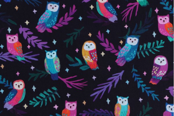 Subhashini Narayanan Garden Lights ANAD-22559-312 Printed Cotton Craft Fabric in Starry Night for Robert Kaufman 
