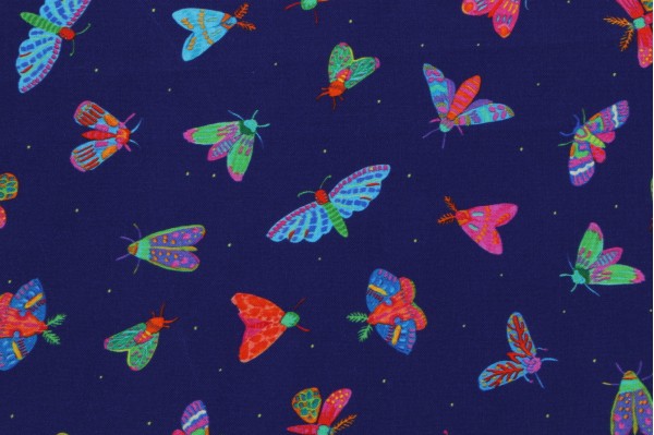 Click for Subhashini Narayanan Garden Lights ANAD-22560-438 Printed Cotton Craft Fabric in Starry Night for Robert Kaufman  Subhashini Narayanan Garden Lights ANAD-22560-438 Printed Cotton Craft Fabric in Starry Night for Robert Kaufman