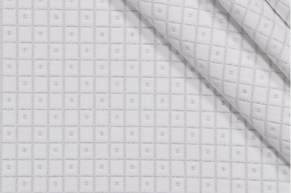 Covington Dot Matrix Matelasse Upholstery Fabric in 12-Pearl 