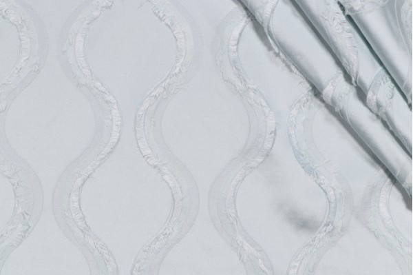 Covington Silhouette Embroidered Decorator Fabric in 500-Glacier 
