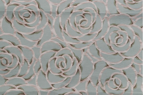 Julian Printed Polyester Drapery Fabric in Willow