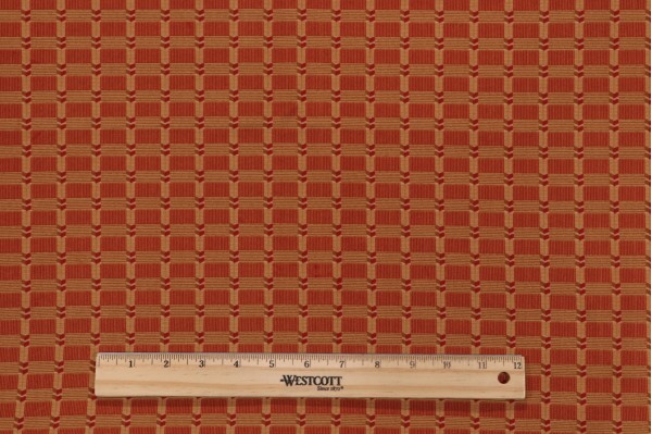 Robert Allen Cordovan Printed Polyester Drapery Fabric in Spice