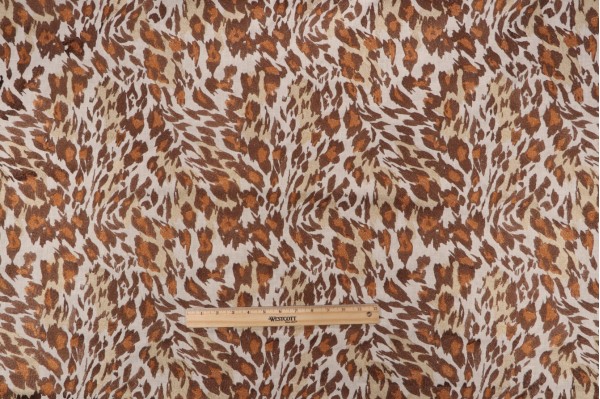 Covington Cheetah Embroidered Drapery Fabric in 613-Safari