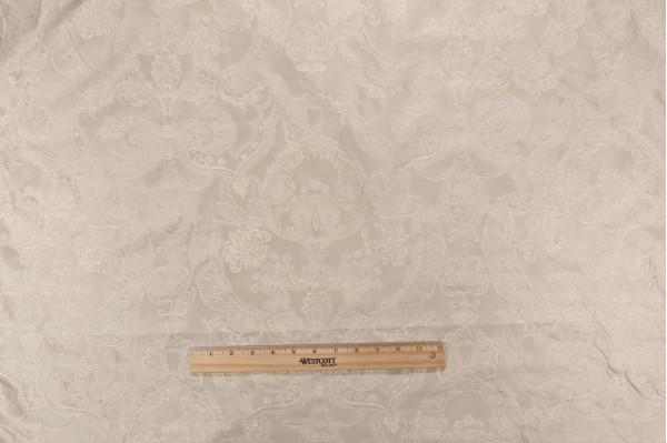 1 Yard Scalamandre Bari Paisley Silk Decorator Fabric in Beige