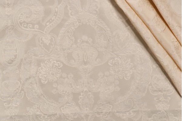 1 Yard Scalamandre Bari Paisley Silk Decorator Fabric in Beige
