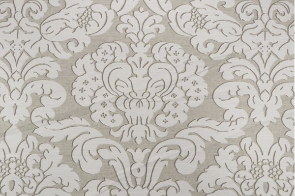 Thibaut Trelawny Damask F914218 Printed Linen Blend Drapery Fabric 